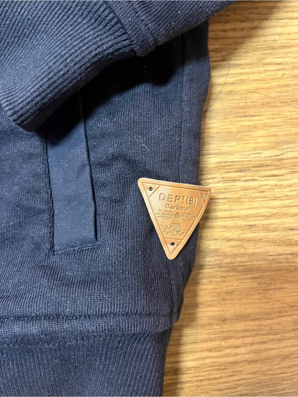 Rare Barbour Dept B Cotton Wool Full Zip Hooded Field Jacket Navy Utility Bomber